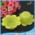 Yellow Flower Shape Horse Fern Cup Silicone Cake Mold